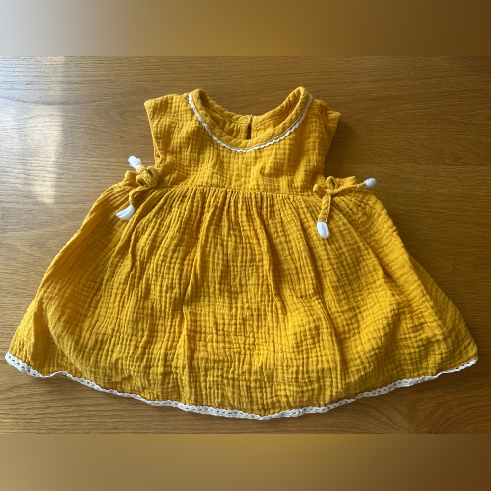 Oshkosh Charming Yellow Kids Tank Top with White Accents